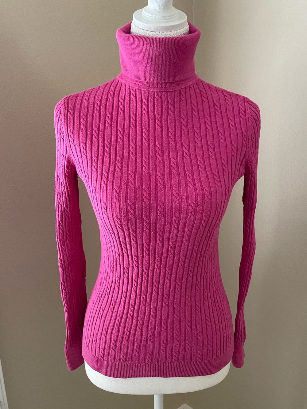 Talbots Cable Knit Turtleneck Sweater